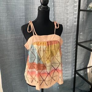 Anthropologie Akemi Kin Lined Multi Color Top